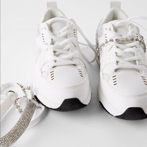 ZARA BNWT Bejeweled Sneakers US Size 9